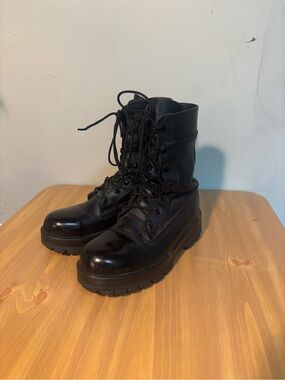 Bates Black Leather Lace-Up Tactical Boots